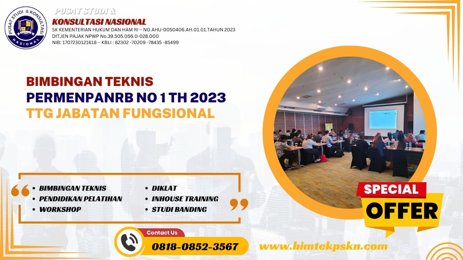 Jadwal Bimtek PERMENPANRB No 1 TH 2023 TTG Jabatan Fungsional