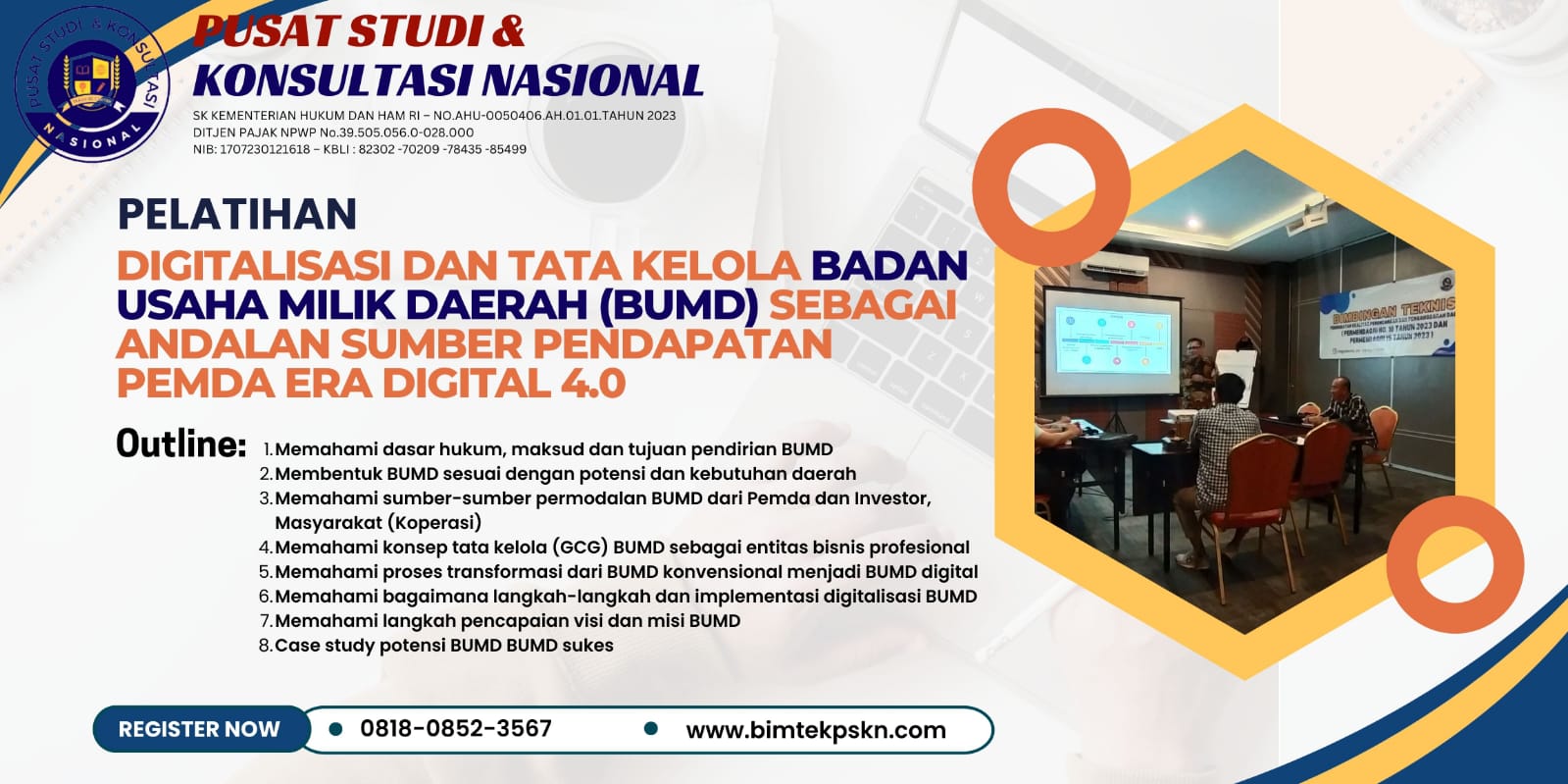 Pelatihan Digitalisasi dan Tata Kelola Badan Usaha Milik Daerah (BUMD) Sebagai Andalan Sumber Pendapatan Pemda Era Digital 4.0