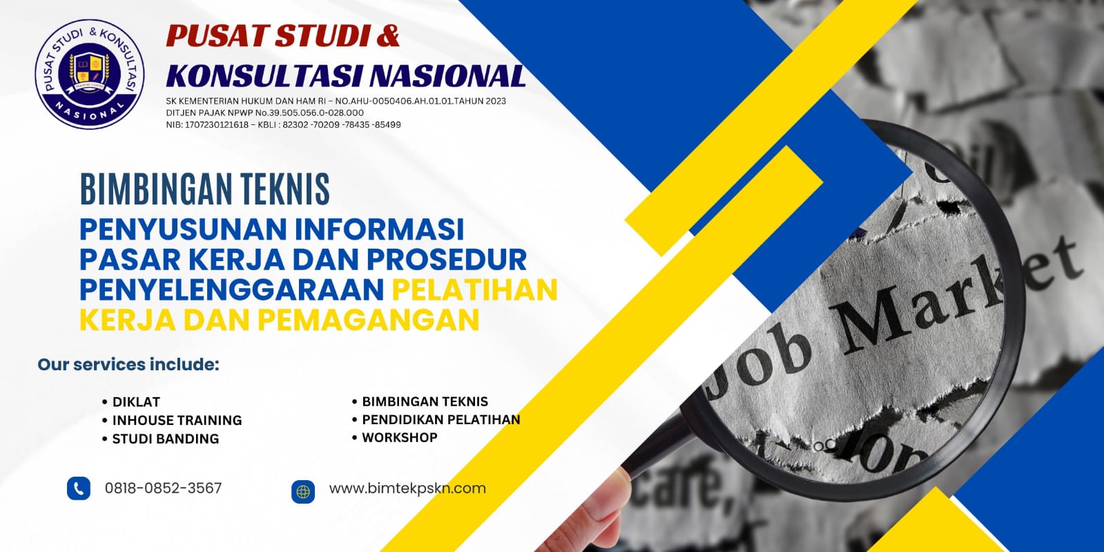 Bimtek Penyusunan Informasi Pasar Kerja dan Prosedur Penyelenggaraan Pelatihan Kerja dan Pemagangan