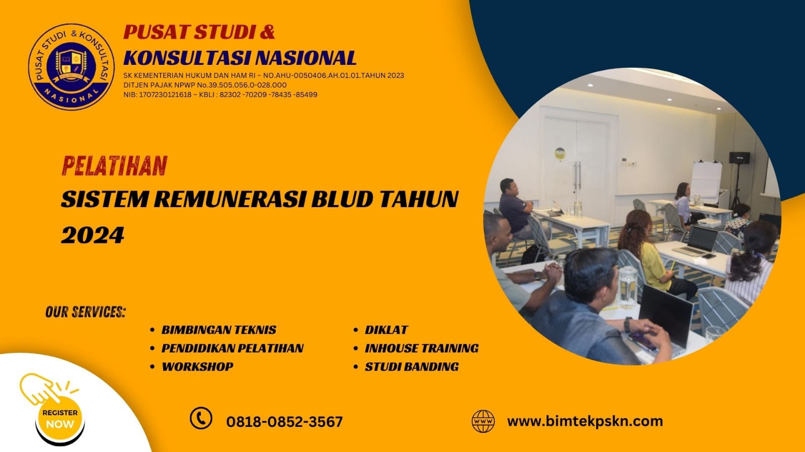 Jadwal Pelatihan Sistem Remunerasi BLUD Tahun 2024