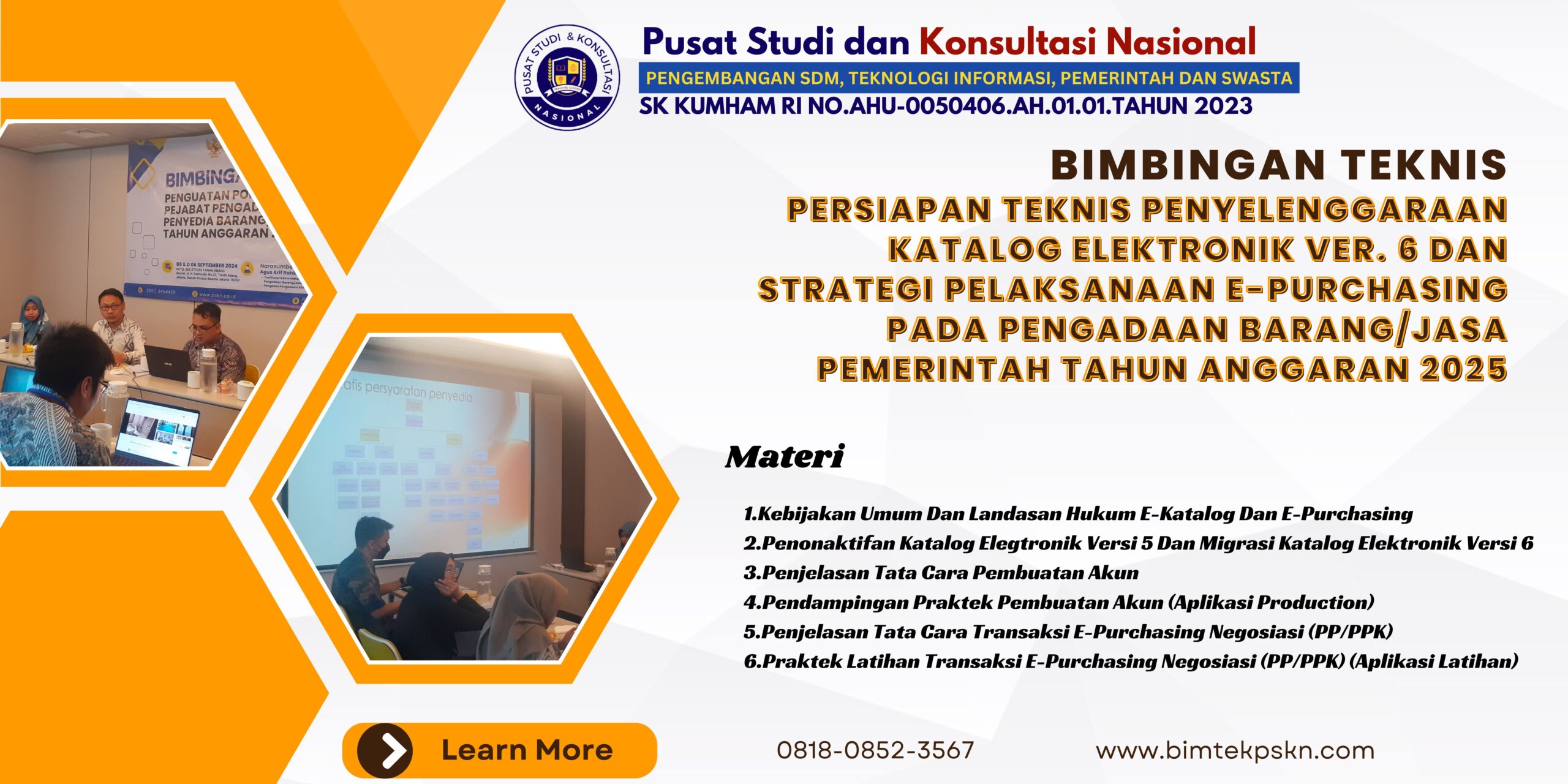 Info Bimtek Persiapan Teknis Penyelenggaraan Katalog Elektronik Ver. 6