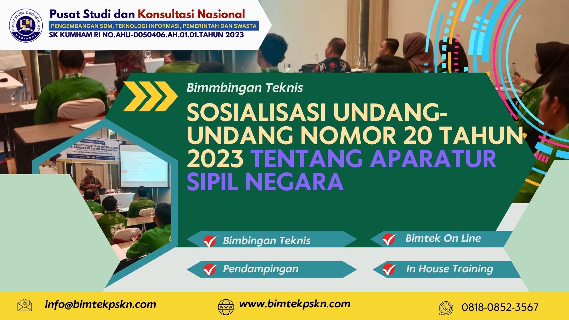 Bimtek Sosialisasi Undang-Undang Nomor 20 Tahun 2023 Tentang Aparatur Sipil Negara
