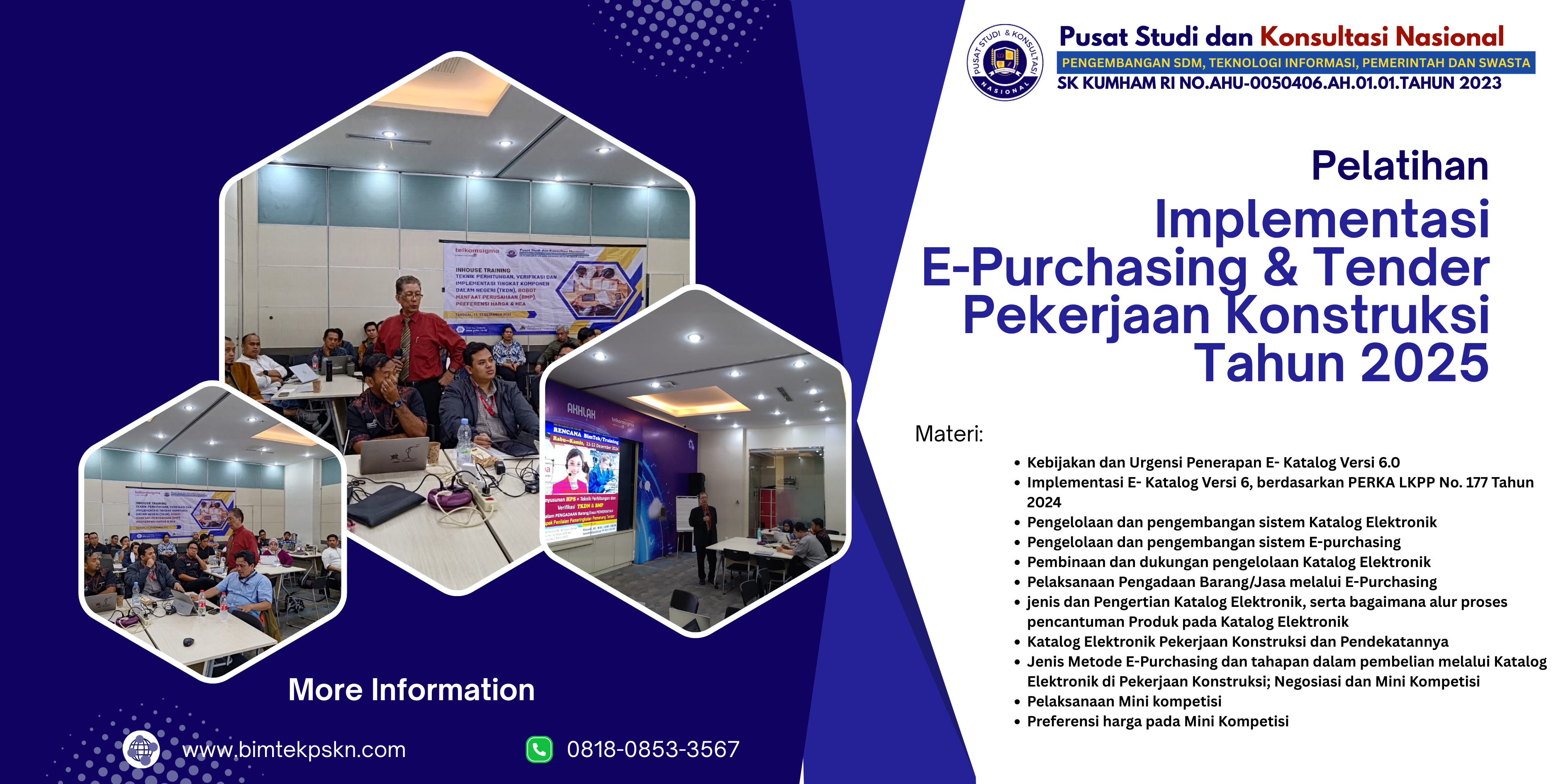 Pelatihan Implementasi E-Purchasing & Tender Pekerjaan Konstruksi Tahun 2025