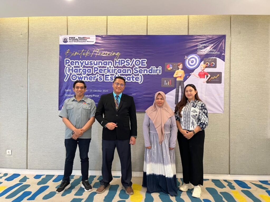 Training Penyusunan HPSOE (Harga Perkiraan SendiriOwner’s Estimate), Jakarta