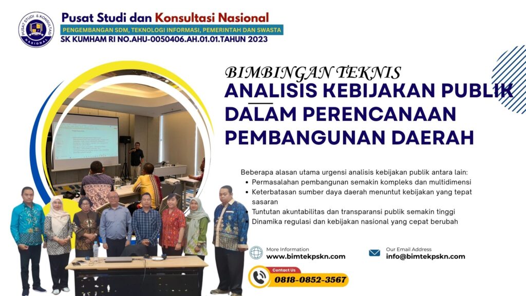 Bimtek Analisis Kebijakan Publik dalam Perencanaan Pembangunan Daerah
