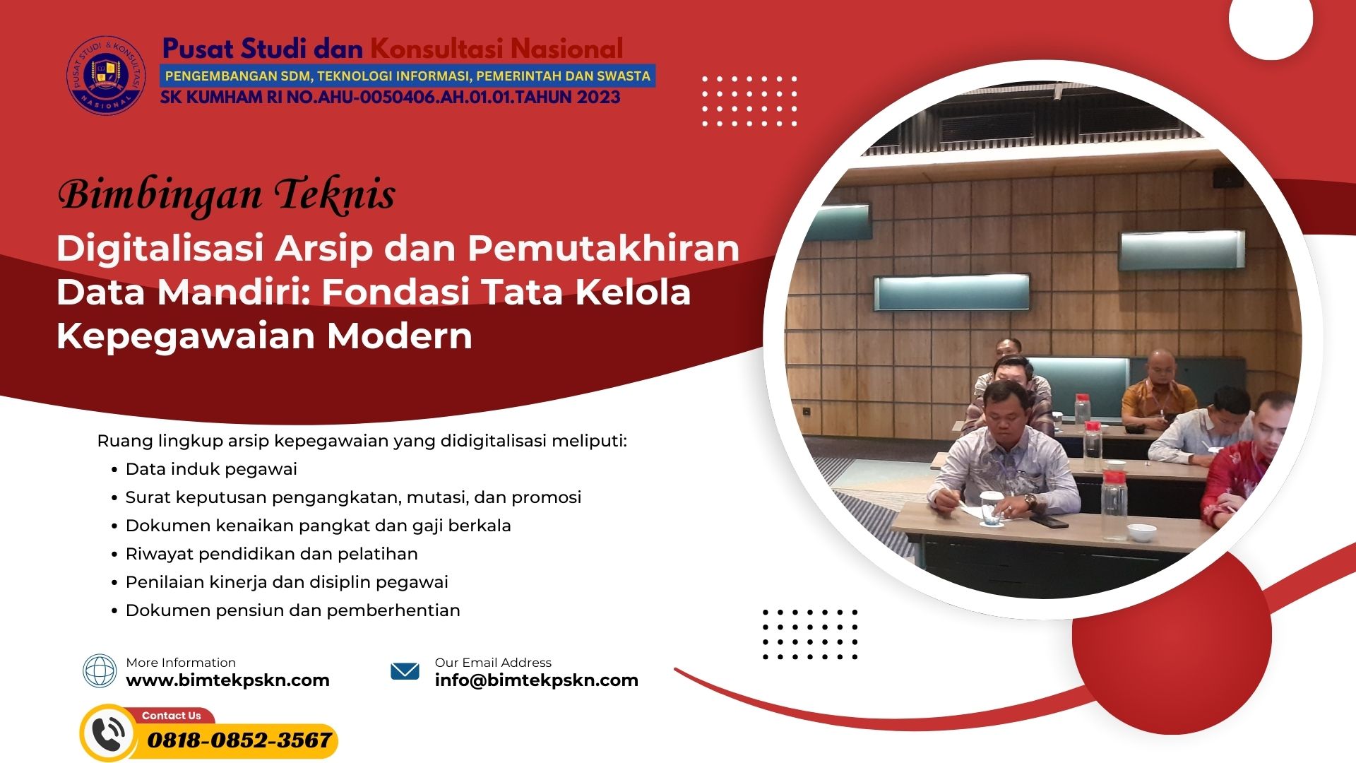 Bimtek Digitalisasi Arsip dan Pemutakhiran Data Mandiri Fondasi Tata Kelola Kepegawaian Modern