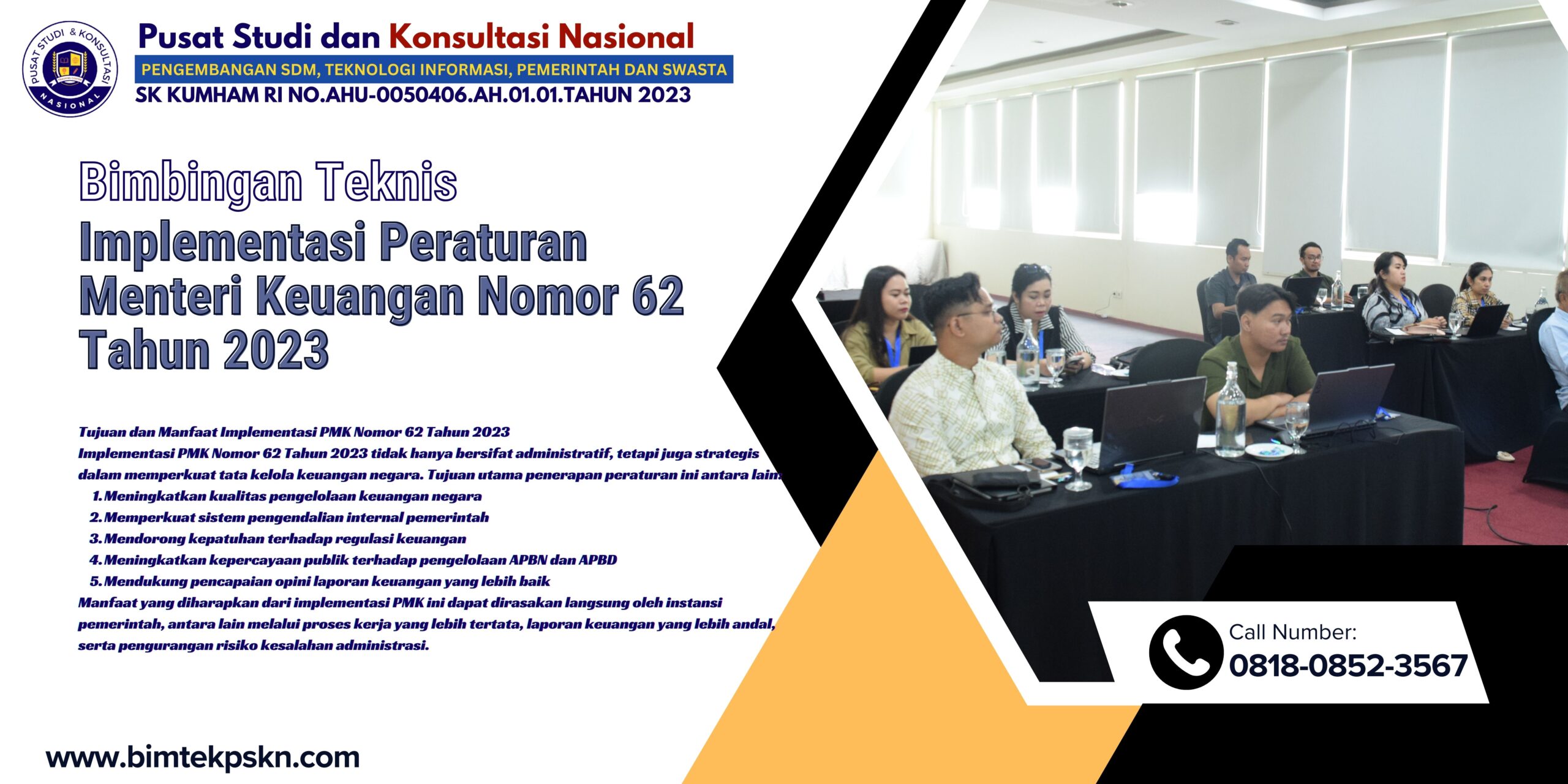 Bimtek Implementasi Peraturan Menteri Keuangan Nomor 62 Tahun 2023