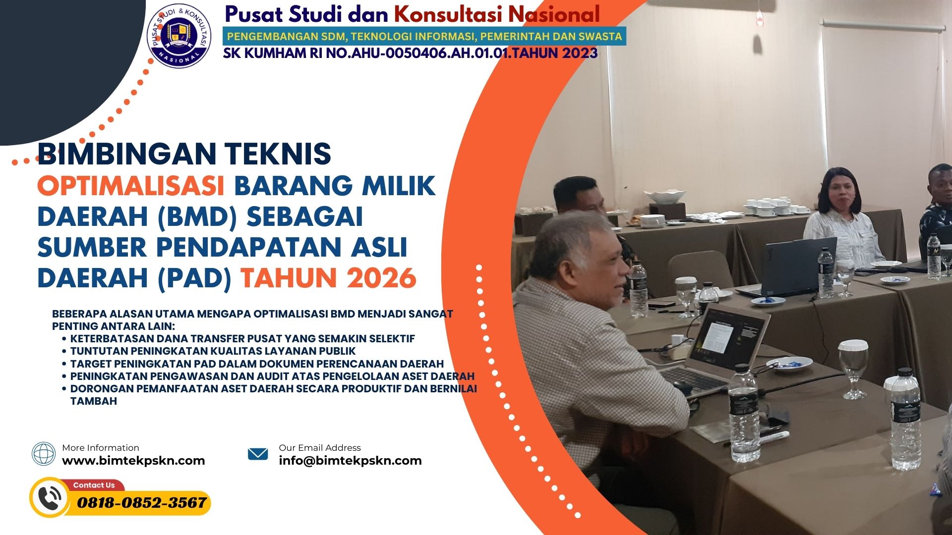 Bimtek Optimalisasi Barang Milik Daerah (BMD) sebagai Sumber Pendapatan Asli Daerah (PAD) Tahun 2026