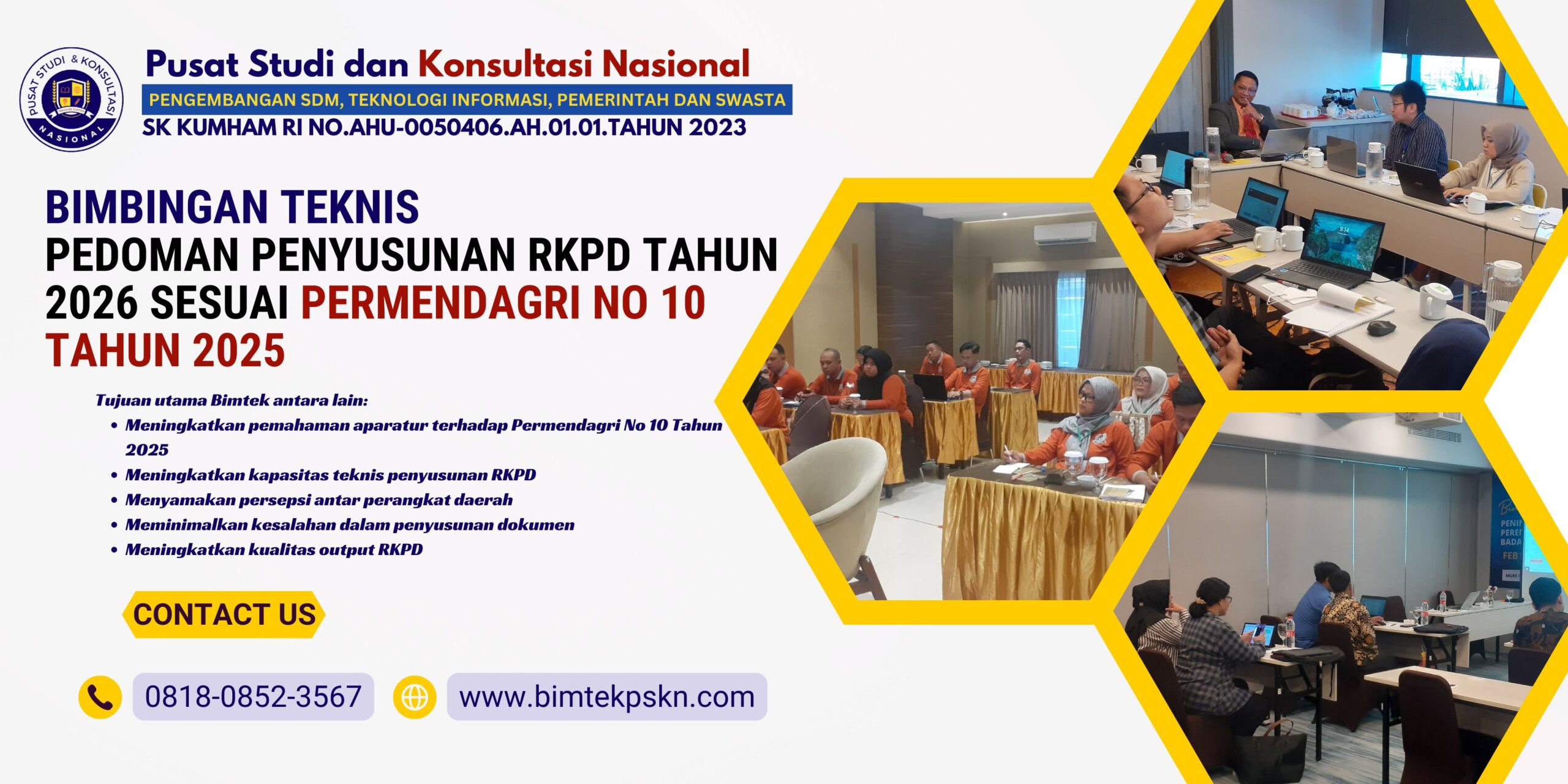 Bimtek Pedoman Penyusunan RKPD Tahun 2026 sesuai Permendagri No 10 Tahun 2025