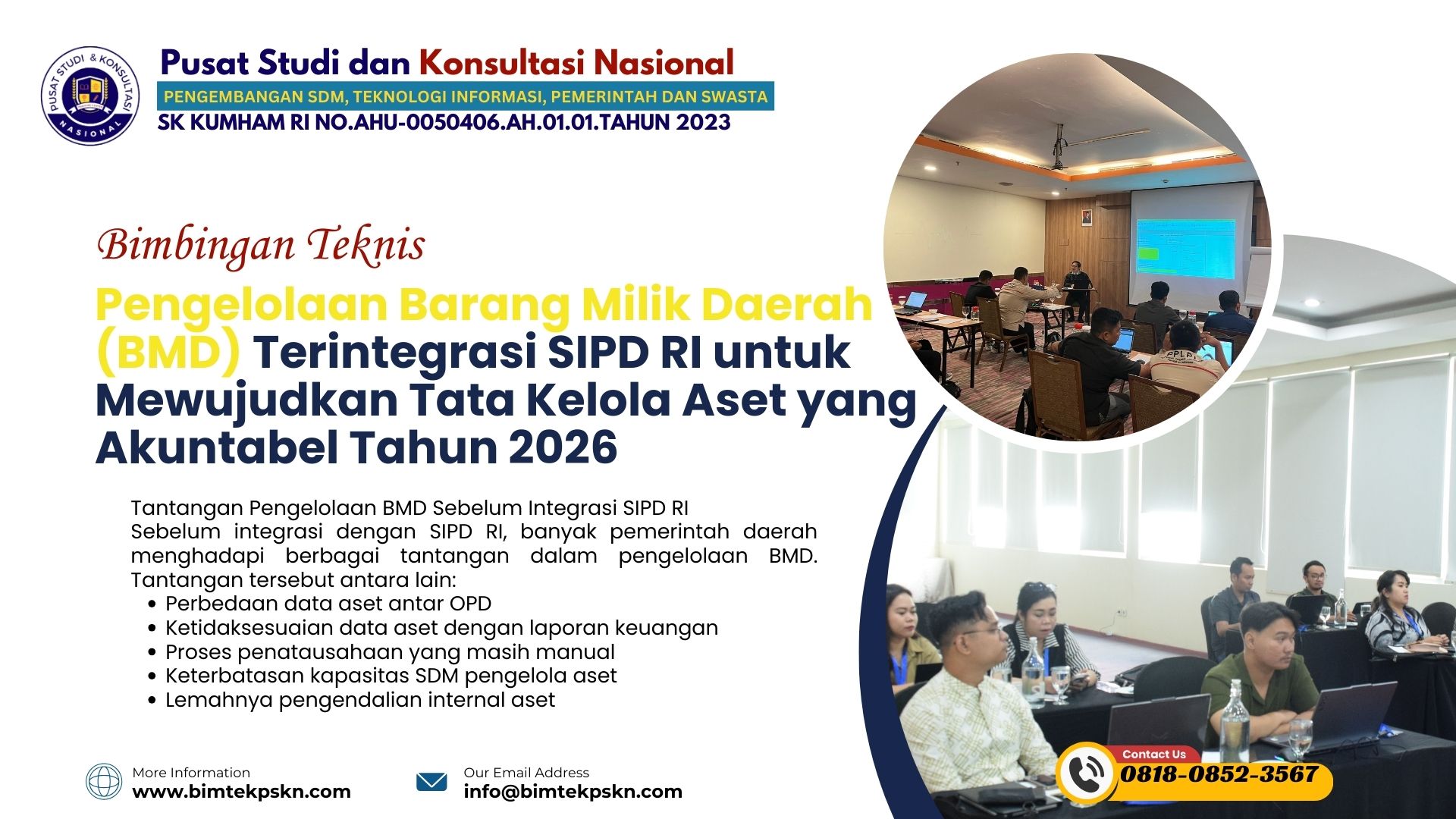 Bimtek Pengelolaan Barang Milik Daerah (BMD) Terintegrasi SIPD RI untuk Mewujudkan Tata Kelola Aset yang Akuntabel Tahun 2026