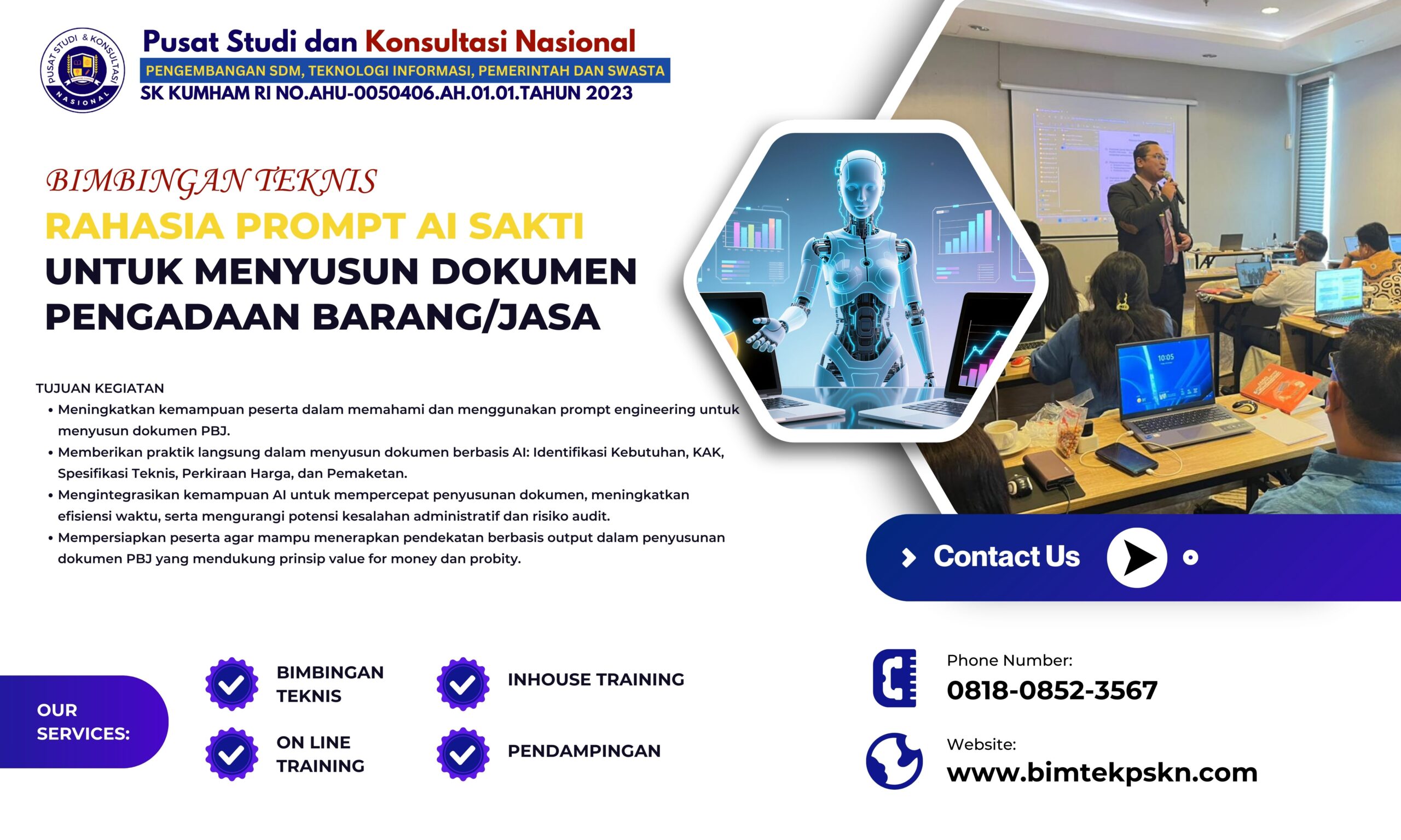 Bimtek Rahasia Prompt AI Sakti untuk Menyusun Dokumen Pengadaan BarangJasa