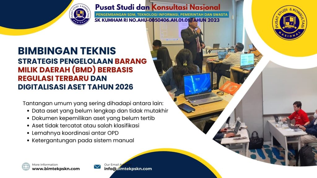 Bimtek Strategis Pengelolaan Barang Milik Daerah (BMD) Berbasis Regulasi Terbaru dan Digitalisasi Aset Tahun 2026