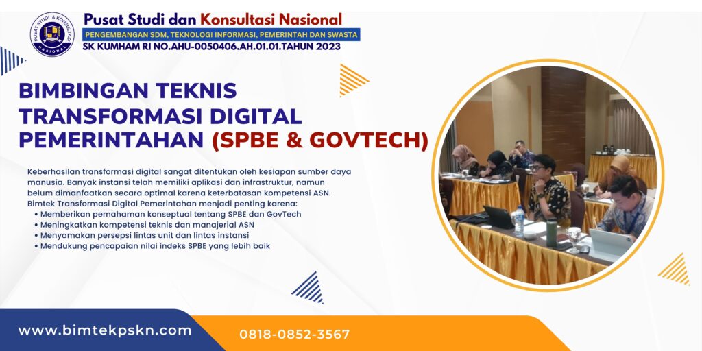 Bimtek Transformasi Digital Pemerintahan (SPBE & GovTech)
