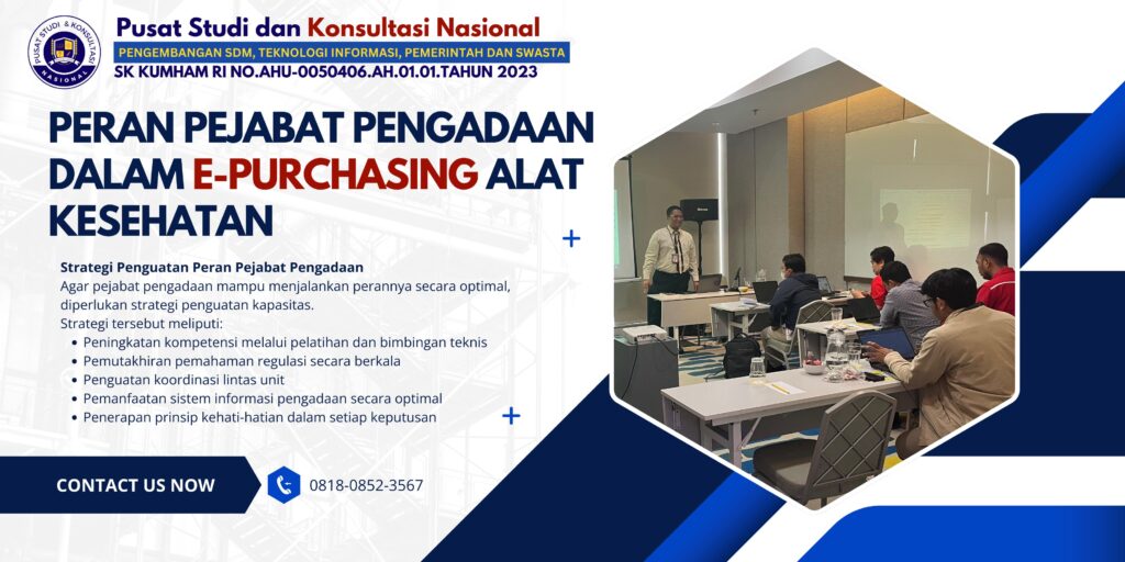 Peran Pejabat Pengadaan dalam E-Purchasing Alat Kesehatan