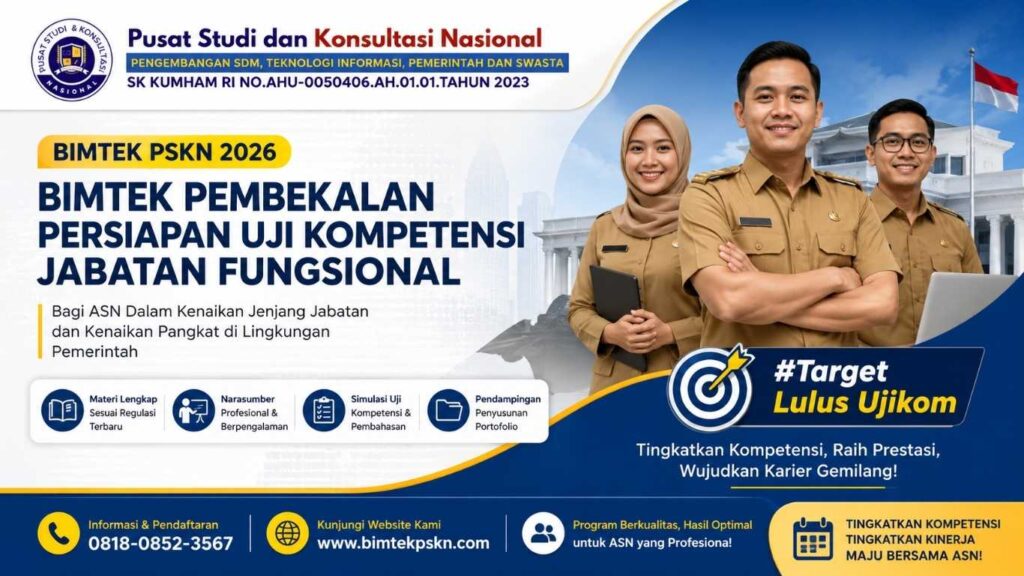 Bimtek Pembekalan Persiapan Uji Kompetensi Jabatan Fungsional Bagi ASN Dalam Kenaikan Jenjang Jabatan dan Kenaikan Pangkat di Lingkungan Pemerintah