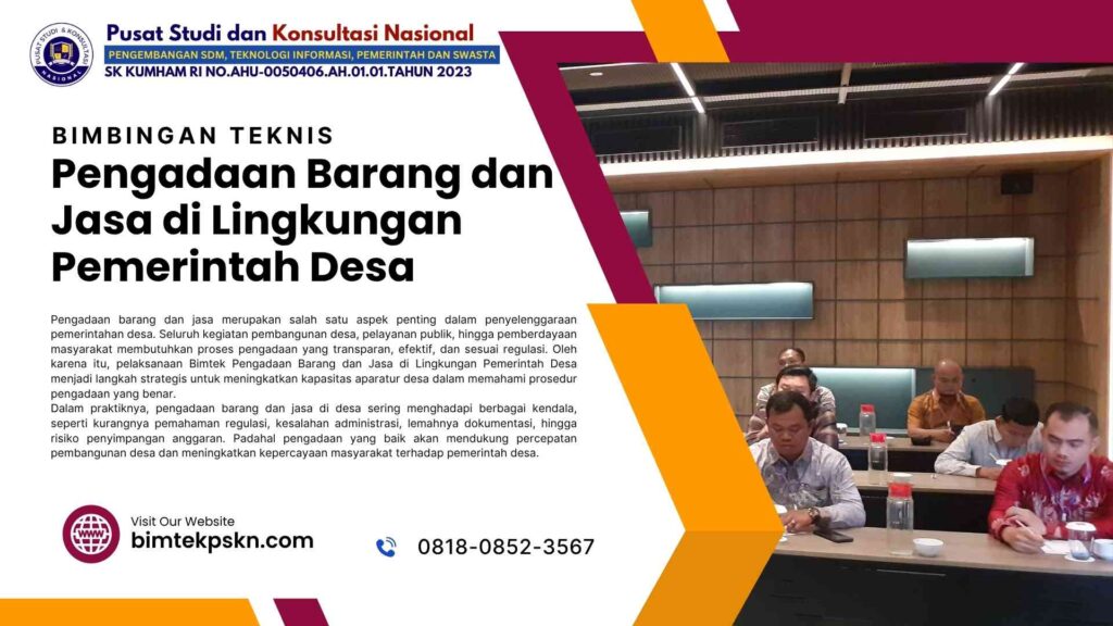 Bimtek Pengadaan Barang dan Jasa di Lingkungan Pemerintah Desa