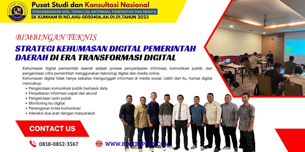 Bimtek Strategi Kehumasan Digital Pemerintah Daerah di Era Transformasi Digital