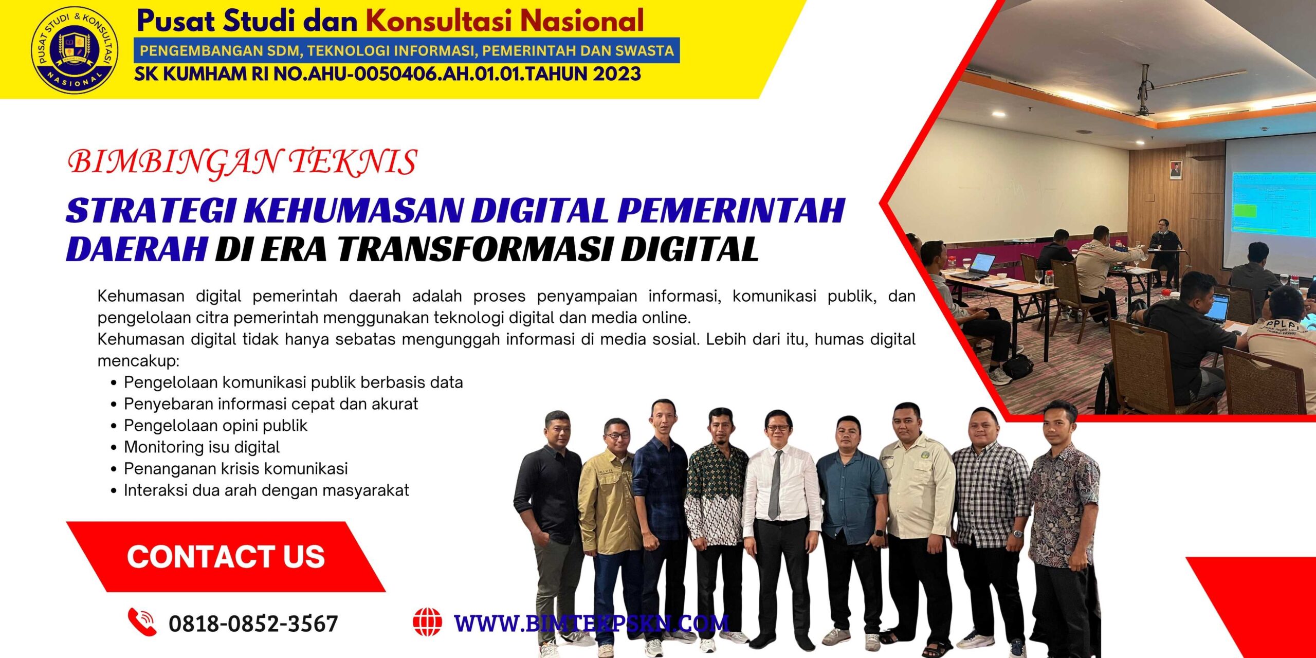 Bimtek Strategi Kehumasan Digital Pemerintah Daerah di Era Transformasi Digital