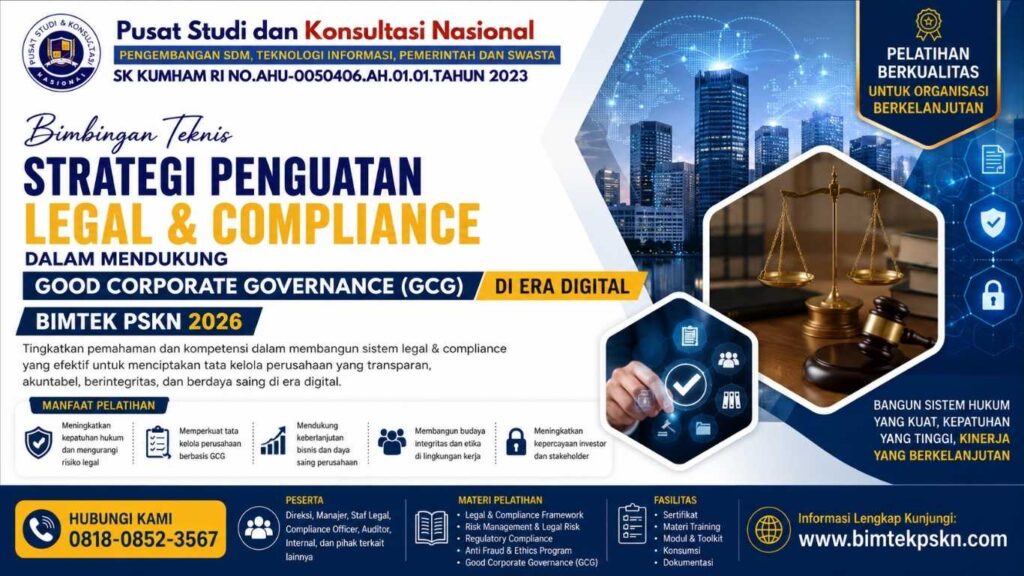 Bimtek Strategi Penguatan Legal & Compliance dalam Mendukung Good Corporate Governance (GCG) di Era Digital