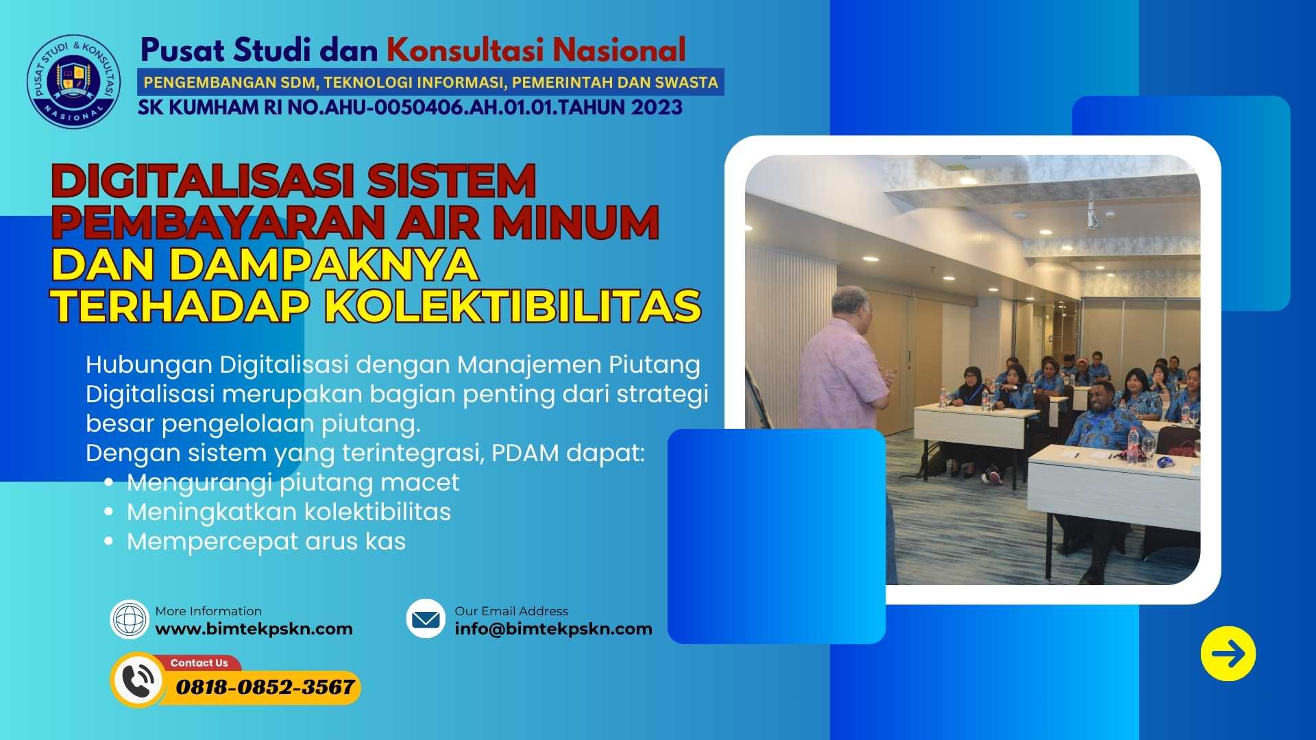 Digitalisasi Sistem Pembayaran Air Minum dan Dampaknya terhadap Kolektibilitas