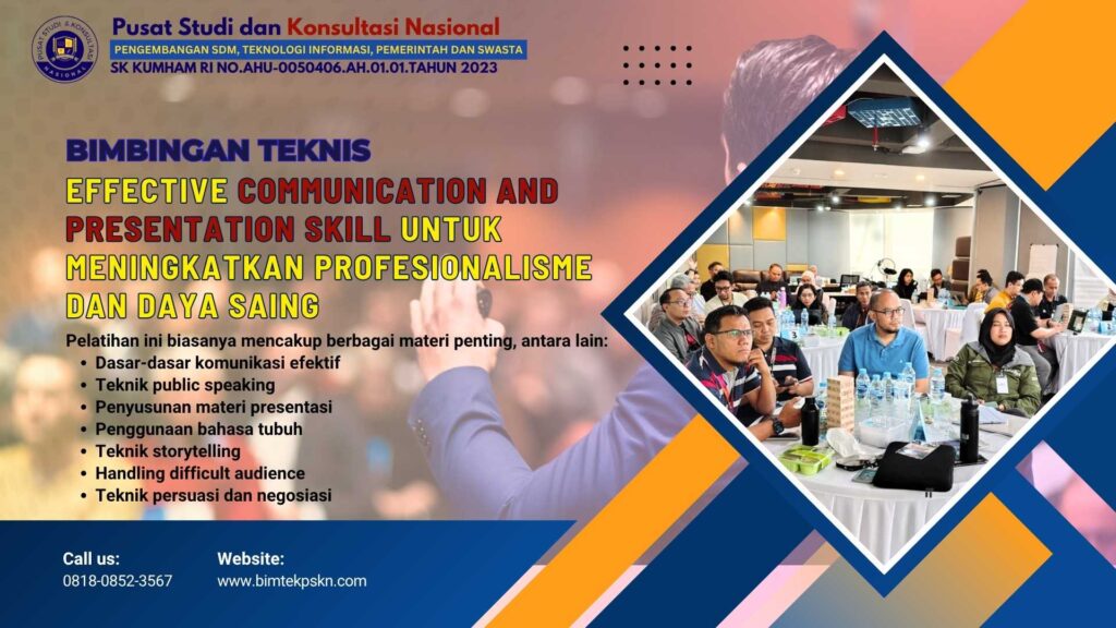 Pelatihan Effective Communication and Presentation Skill untuk Meningkatkan Profesionalisme dan Daya Saing