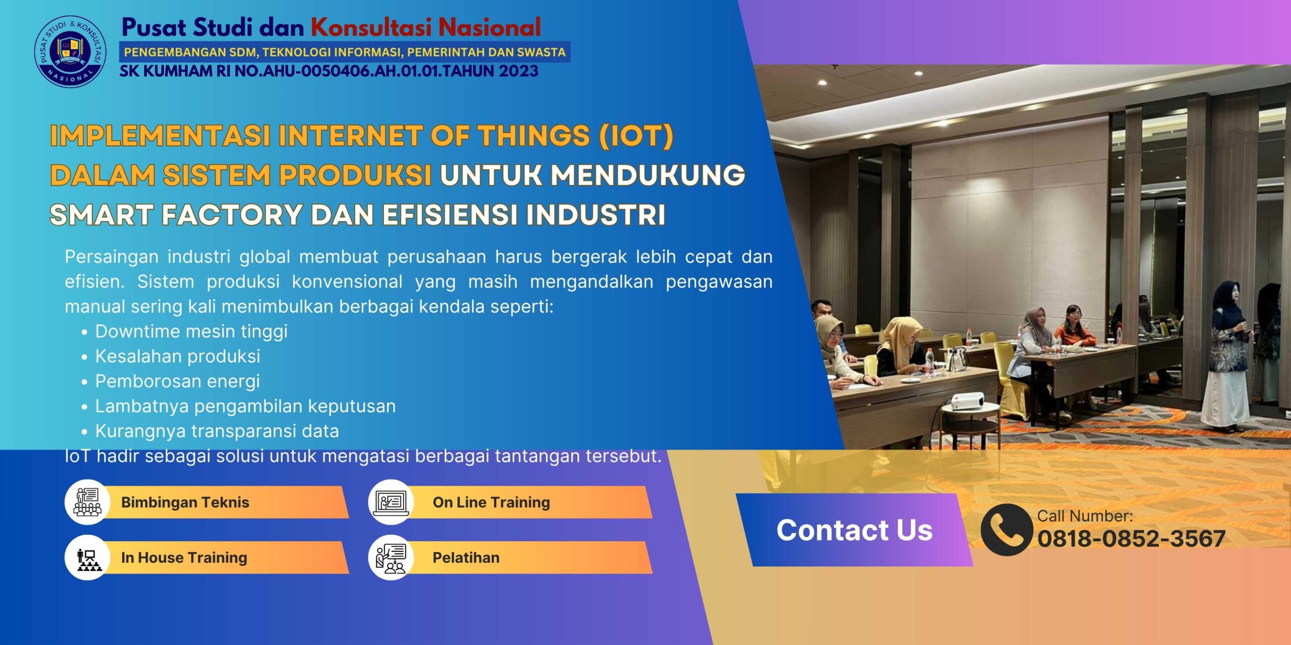 Pelatihan Implementasi Internet of Things (IoT) dalam Sistem Produksi untuk Mendukung Smart Factory dan Efisiensi Industri