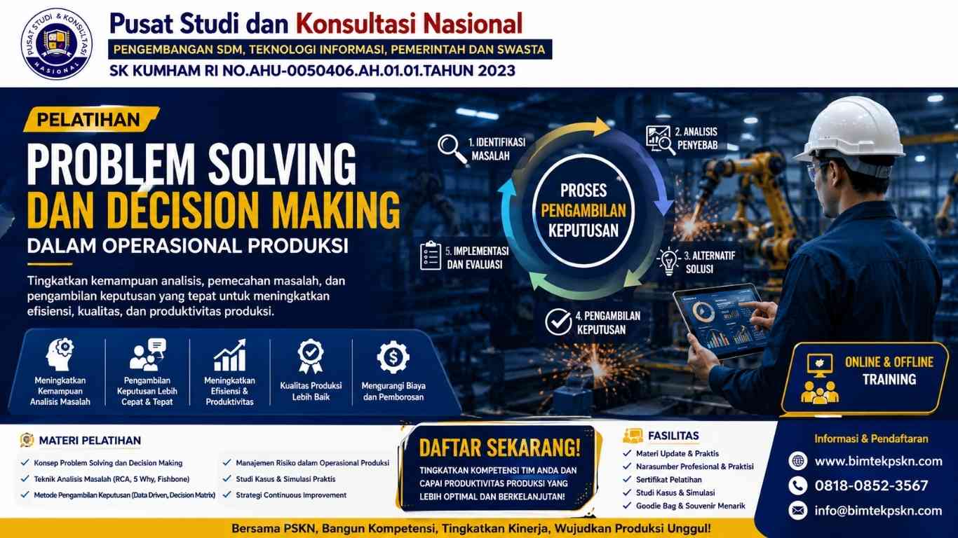 Pelatihan Problem Solving dan Decision Making dalam Operasional Produksi