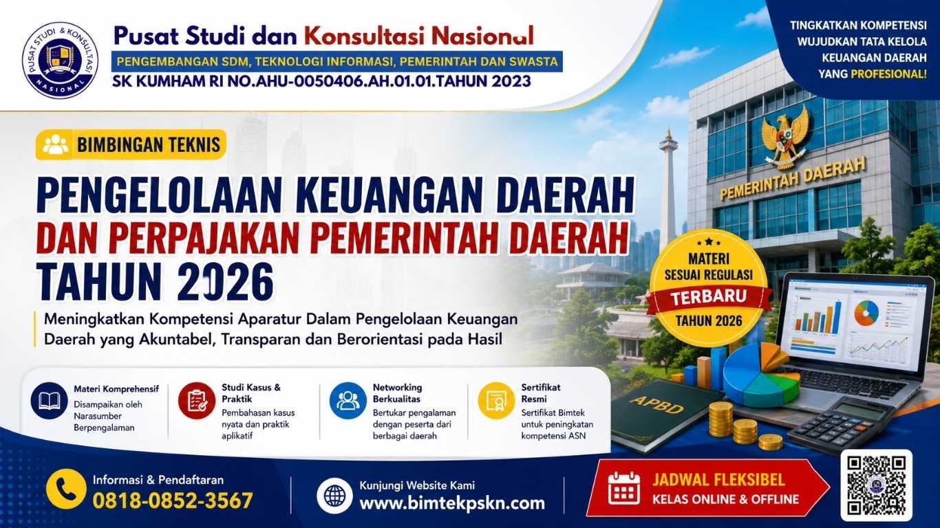 Bimbingan Teknis Pengelolaan Keuangan Daerah dan Perpajakan Pemerintah Daerah Tahun 2026