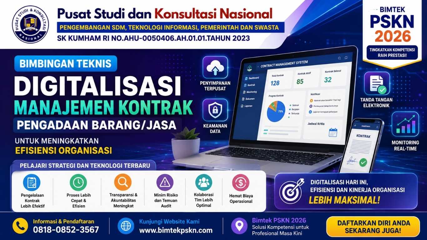 Digitalisasi Manajemen Kontrak Pengadaan BarangJasa untuk Meningkatkan Efisiensi Organisasi