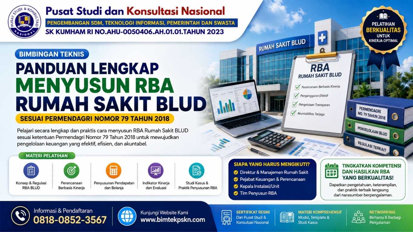 Panduan Lengkap Menyusun RBA Rumah Sakit BLUD Sesuai Permendagri Nomor 79 Tahun 2018