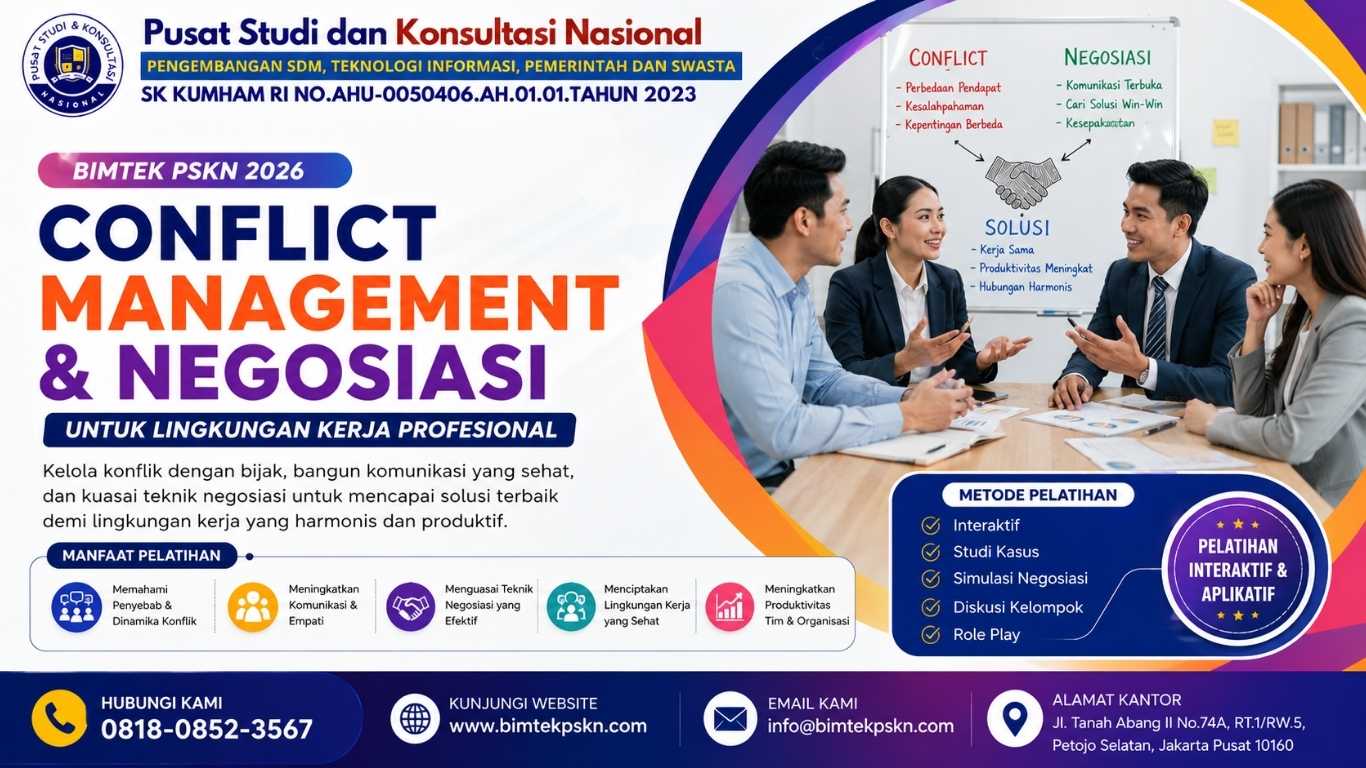 Bimtek Conflict Management dan Negosiasi untuk Lingkungan Kerja Profesional