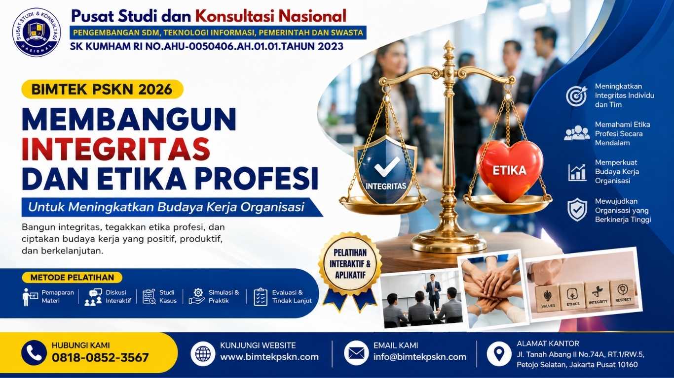 Bimtek Membangun Integritas dan Etika Profesi untuk Meningkatkan Budaya Kerja Organisasi