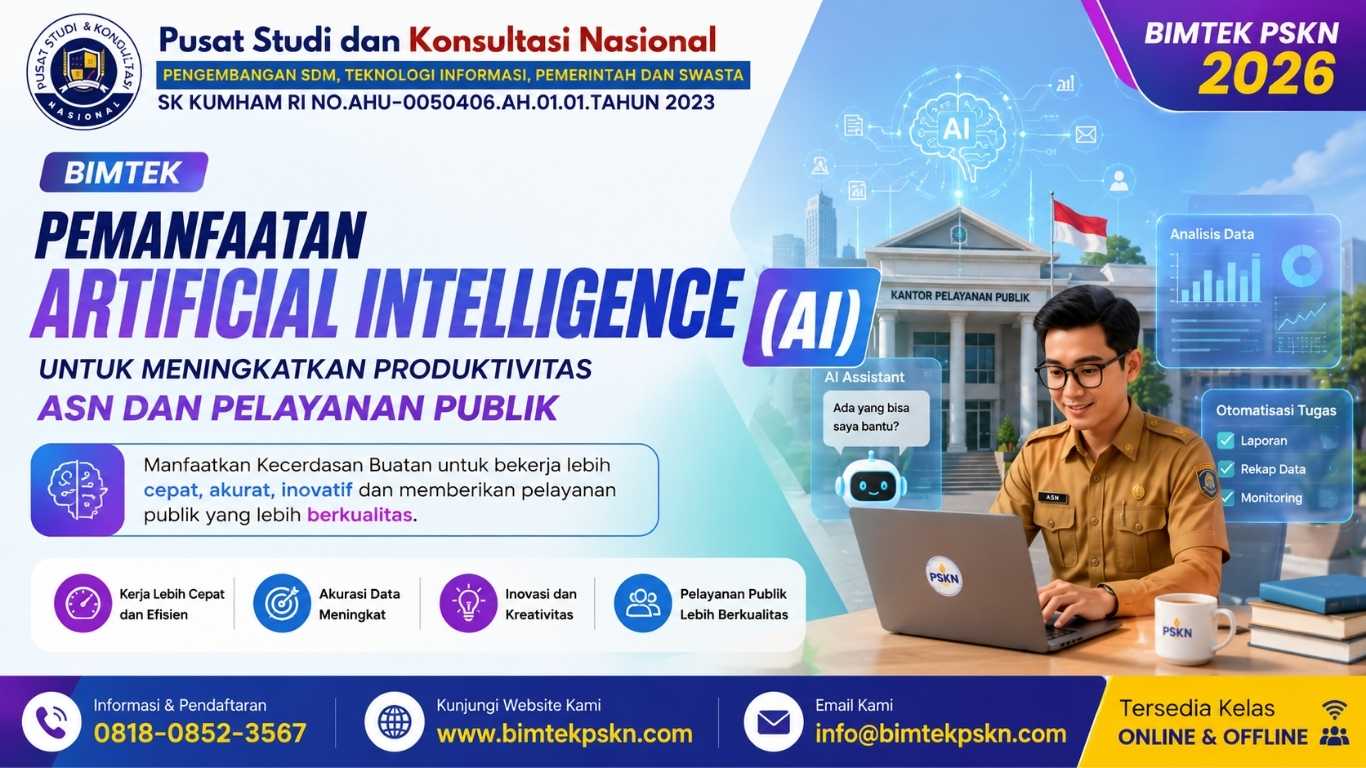Bimtek Pemanfaatan Artificial Intelligence (AI) untuk Meningkatkan Produktivitas ASN dan Pelayanan Publik