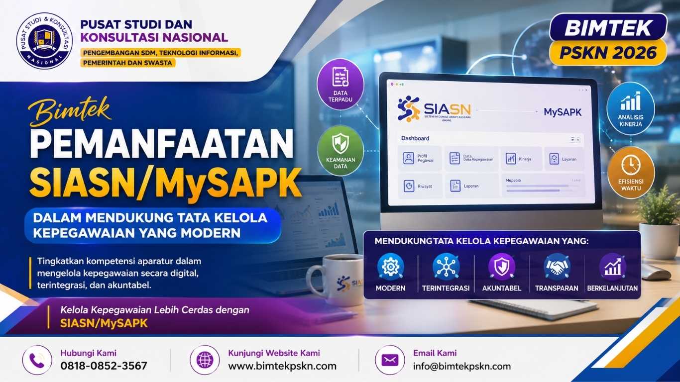 Bimtek Pemanfaatan SIASNMySAPK dalam Mendukung Tata Kelola Kepegawaian yang Modern
