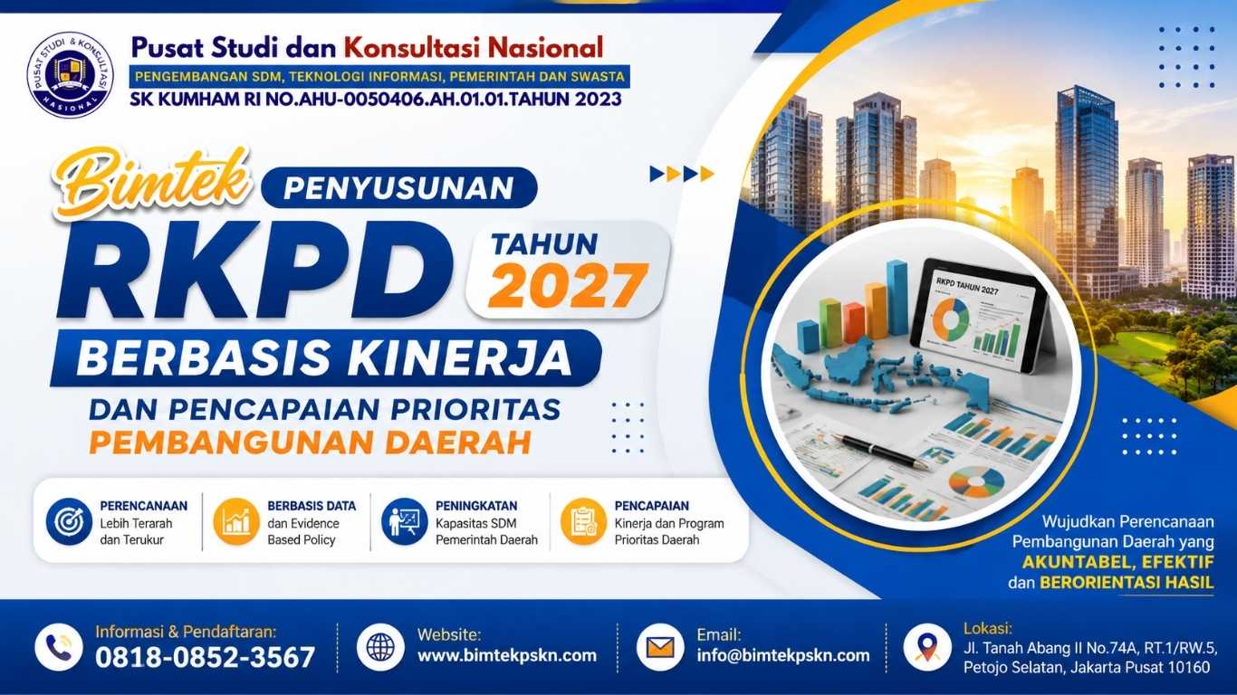 Bimtek Penyusunan RKPD Tahun 2027 Berbasis Kinerja dan Pencapaian Prioritas Pembangunan Daerah