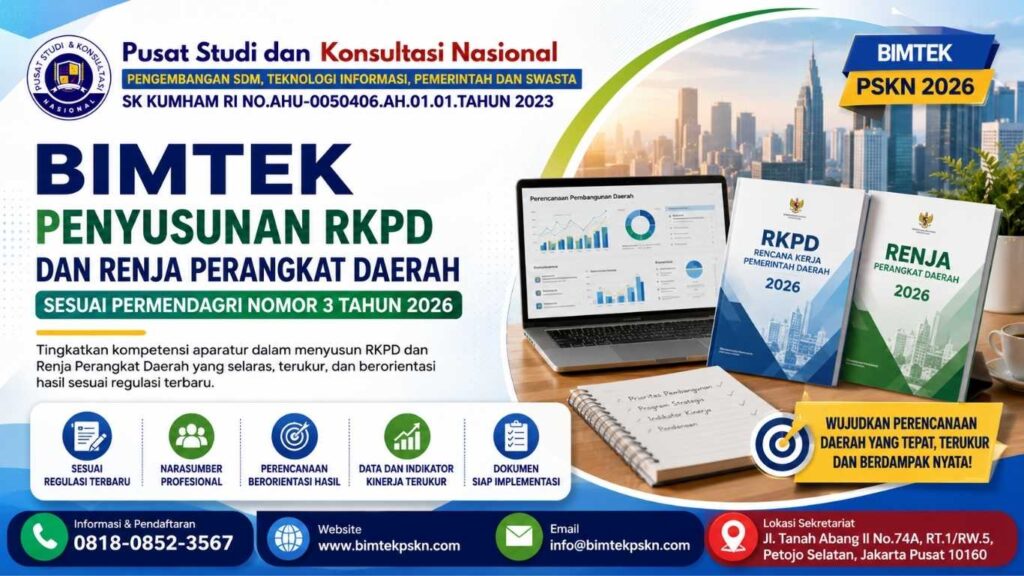 Bimtek Penyusunan RKPD dan Renja Perangkat Daerah sesuai Permendagri Nomor 3 Tahun 2026