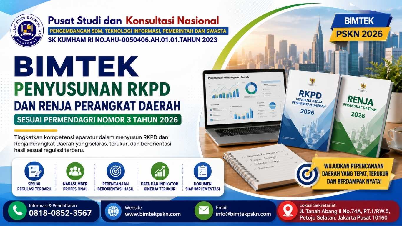 Bimtek Penyusunan RKPD dan Renja Perangkat Daerah sesuai Permendagri Nomor 3 Tahun 2026