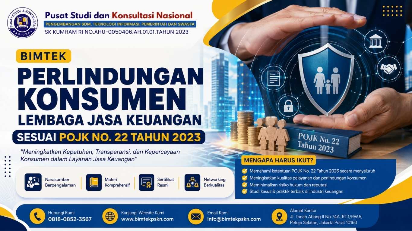 Bimtek Perlindungan Konsumen Lembaga Jasa Keuangan Sesuai POJK No. 22 Tahun 2023