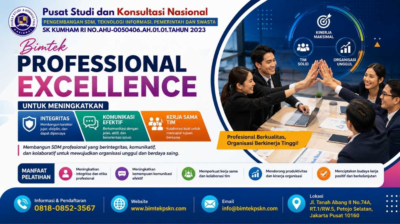 Bimtek Professional Excellence untuk Meningkatkan Integritas, Komunikasi Efektif, dan Kerja Sama Tim