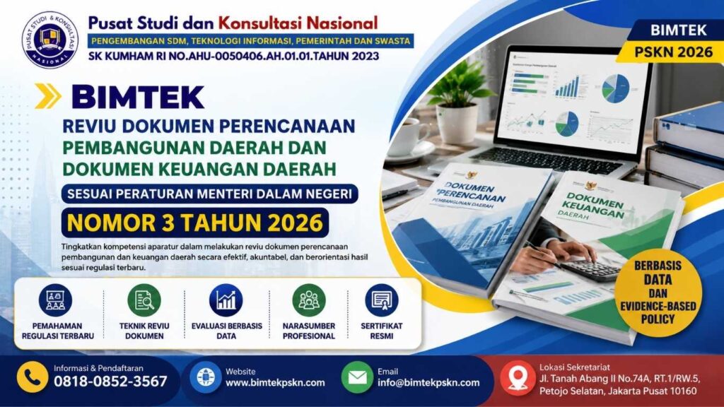Bimtek Reviu Dokumen Perencanaan Pembangunan Daerah dan Dokumen Keuangan Daerah sesuai Peraturan Menteri Dalam Negeri Nomor 3 Tahun 2026