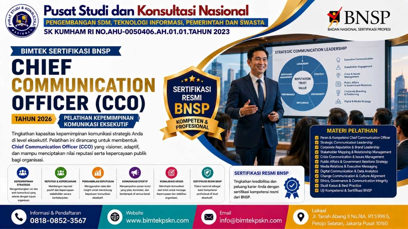 Bimtek Sertifikasi Chief Communication Officer (CCO) Tahun 2026