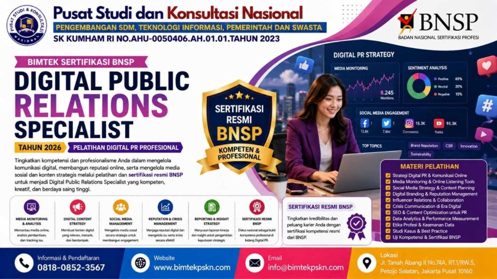 Bimtek Sertifikasi Digital Public Relations Specialist Tahun 2026