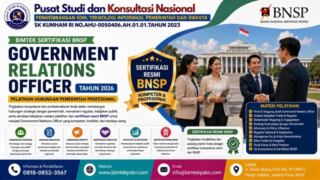 Bimtek Sertifikasi Government Relations Officer Tahun 2026