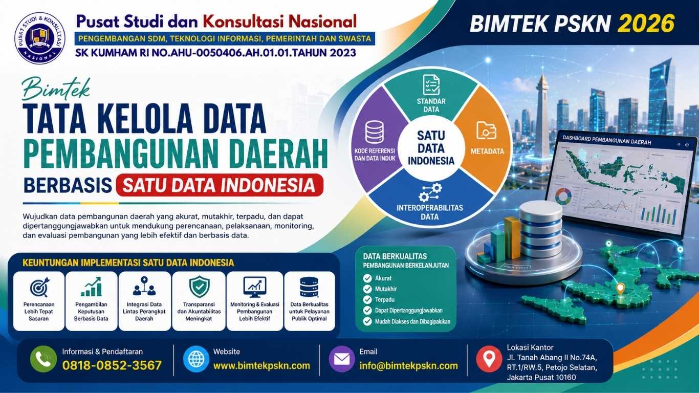 Bimtek Tata Kelola Data Pembangunan Daerah Berbasis Satu Data Indonesia