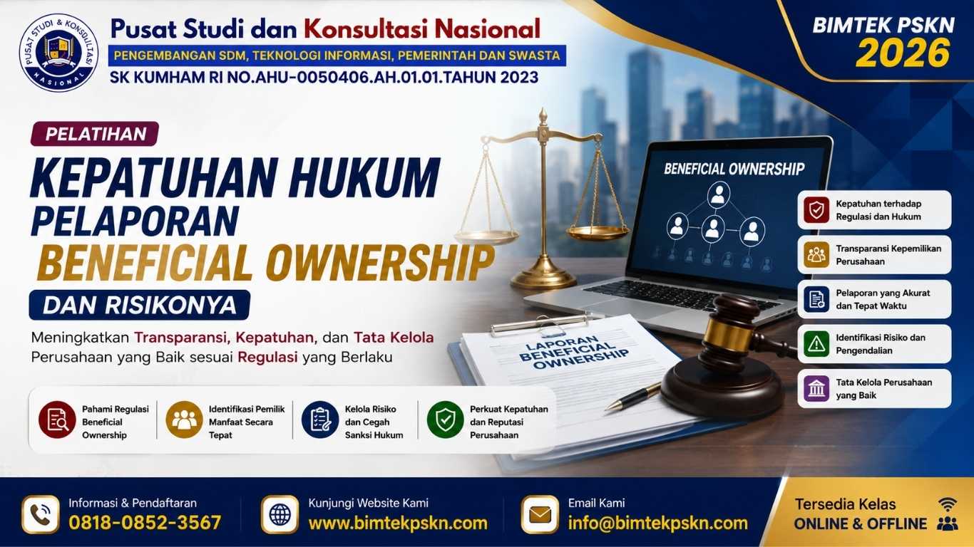 Pelatihan Kepatuhan Hukum Pelaporan Beneficial Ownership dan Risikonya