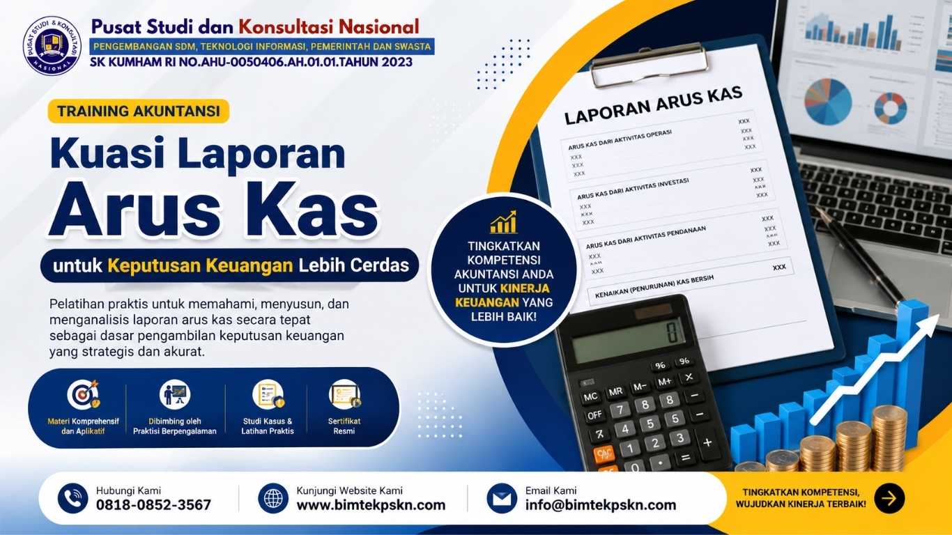 Training Akuntansi Kuasai Laporan Arus Kas untuk Keputusan Keuangan Lebih Cerdas