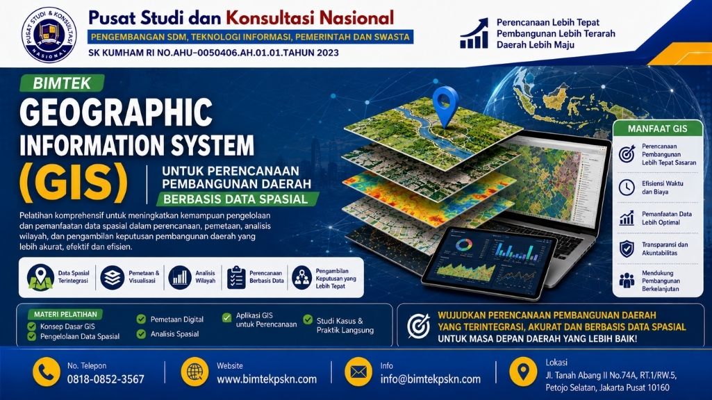 Bimtek Geographic Information System (GIS) untuk Perencanaan Pembangunan Daerah Berbasis Data Spasial