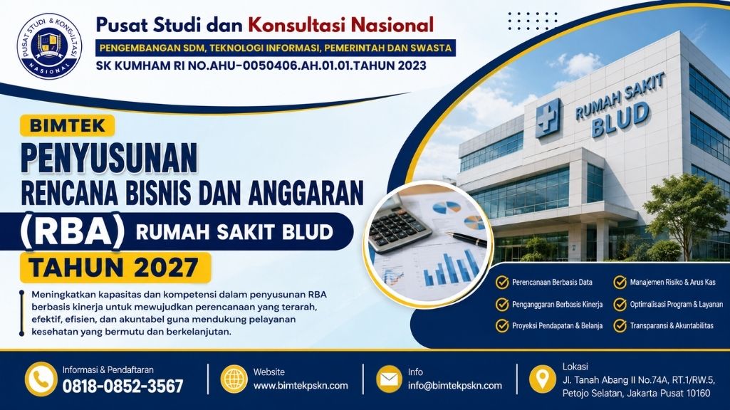 Bimtek Penyusunan Rencana Bisnis dan Anggaran (RBA) Rumah Sakit BLUD Tahun 2027