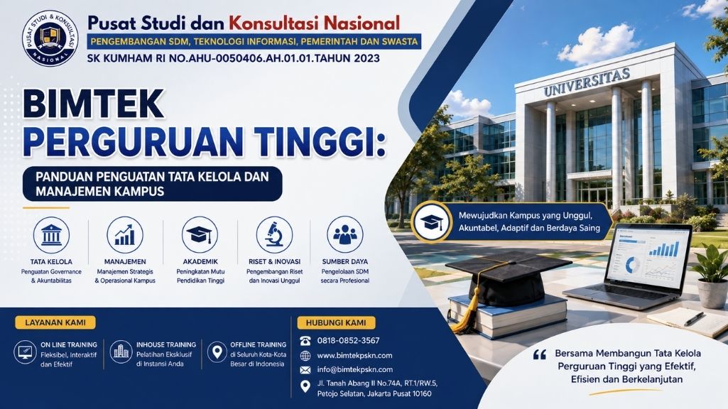Bimtek Perguruan Tinggi Panduan Penguatan Tata Kelola dan Manajemen Kampus