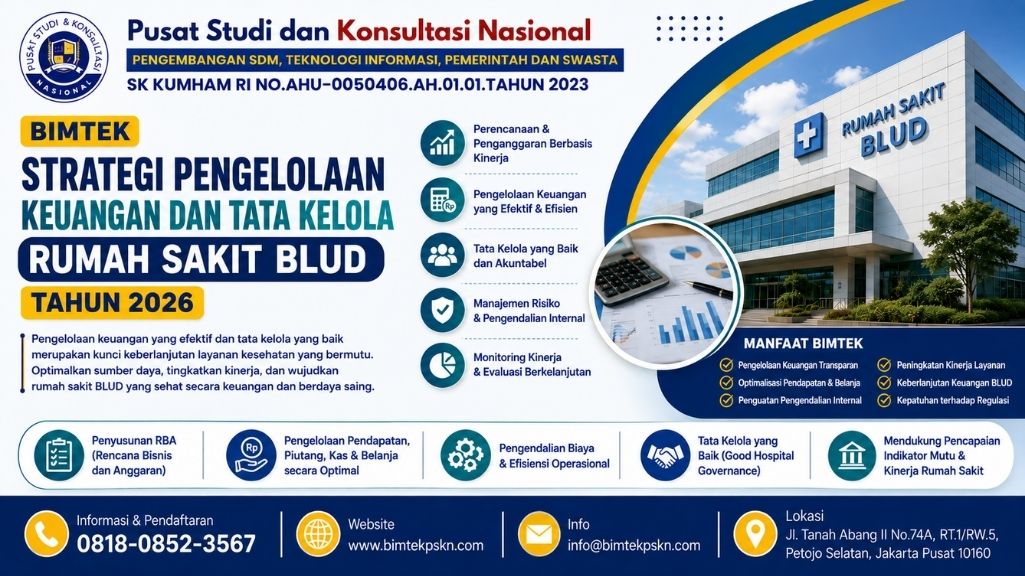 Bimtek Strategi Pengelolaan Keuangan dan Tata Kelola Rumah Sakit BLUD Tahun 2026